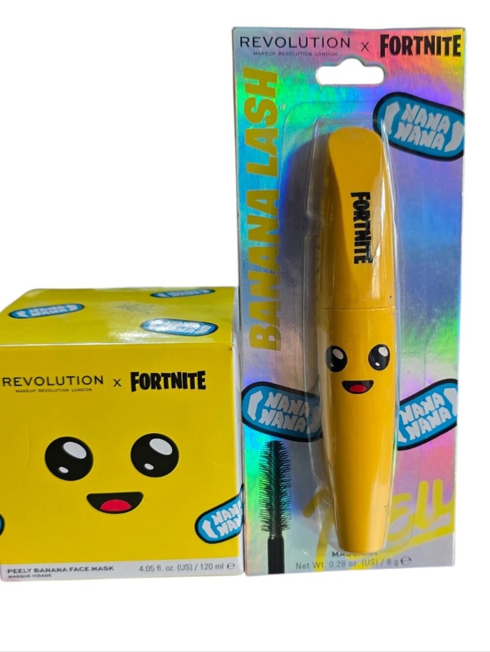 Fortnite "Banana" Mascara & Face Mask Bundle. Collab With Revolution. Limited